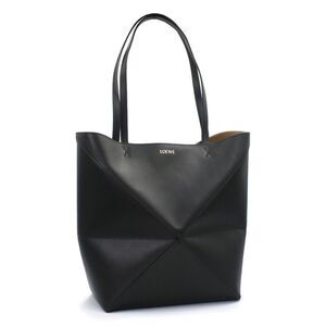 Loewe Puzzlefold Tote Shiny Calfskin Black Bag Shoulder Foldable